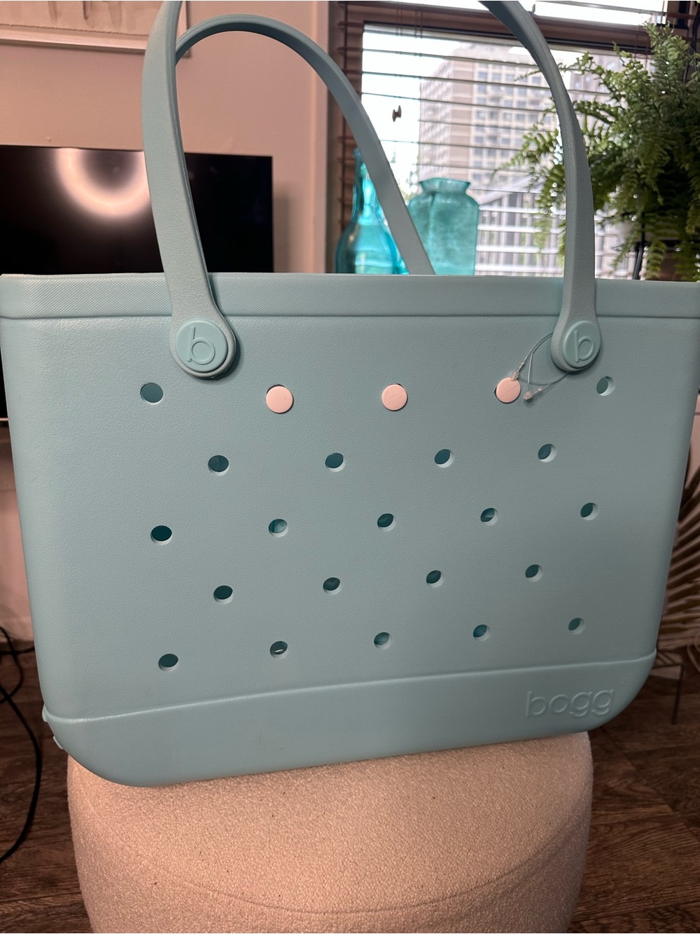Bogg Original Bogg Bag XL Large Tote Beach Pool Bag Blue NWT - Picture 2 of 9